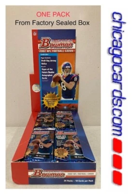 2002 Bowman Football HOBBY Pack Look4 Favre AUTO Tom Brady Manning Gold Silver - Image 1 of 4