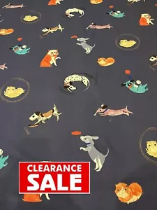 LAURA ASHLEY Kids Pets Blue Craft Curtain Fabric SOLD PER METRE 😊 - Picture 1 of 10