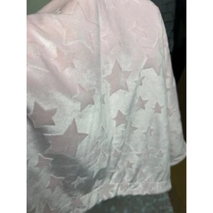 SL Home Fashions Plush Pink Baby Blanket Embossed Stars Sherpa 31x38 - Imagen 1 de 5
