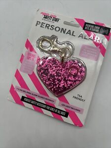 Blingsting Super-Cute Safety Personal Alarm Pink Heart Keychain Clip 1st TSA