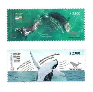#75388 ARGENTINA 2024(23) JOINT ISSUE COLOMBIA FAUNA WHALE ONLY 15000 ISSUED MNH - Picture 1 of 1