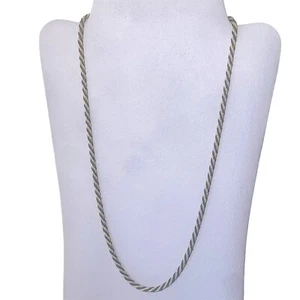 Rope Chain Gold Tone Black Twist 24" Length 4mm Thick Fashion Vintage Costume - Picture 1 of 13