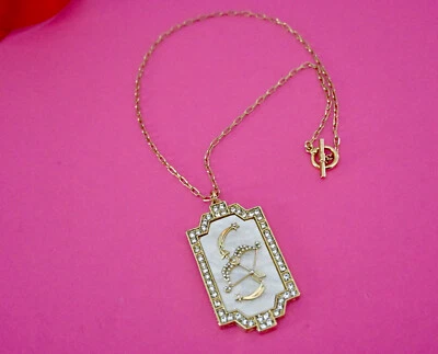 $100 HEIDI DAUS Sign of the Times SAGITARIO Zodiaco Cristal MOP Collar 18" Foto 1 de 4