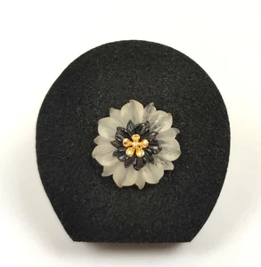 Vintage Ohrstecker Ohrring Blüte wohl Glas 18k Montur und Mutter Gold mit Punze - Bild 1 von 20