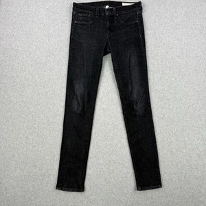 Rag & Bone Jeans Womens 28x29 Black Skinny Mid Rise Stretch Denim Cotton Blend - Picture 1 of 15