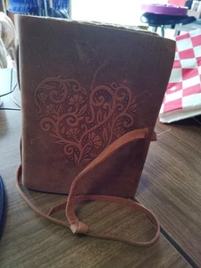 Vintage Genuine Leather Journal Deckle Edge Paper Handmade Brown Leather Journal - Picture 1 of 5