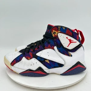 Nike Air Jordan 7 Nothing But Net scarpa uomo taglia 10 304775 142 bianco blu solare - Foto 1 di 11