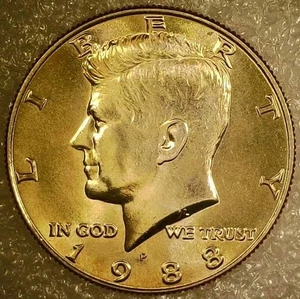 ๐ฅ BU RARE 1988-P KENNEDY HALF-DOLLAR DDO DDR & RPM (P over P north) VARIETY - Picture 1 of 14
