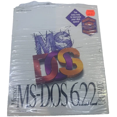 Microsoft MS-DOS 6.22 Upgrade Disks 5.25 Complete in Box Manual Vintage Tested - Image 1 of 4