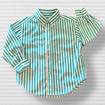 Camisa polo Kelly’s Kids azul aguamarina a rayas con botones  Foto 1 de 4