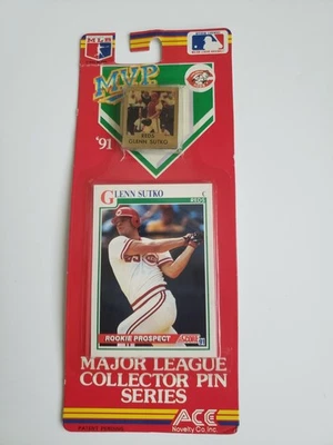 VINTAGE MAJOR LEAGUE COLLECTOR PIN SERIES GLENN SUTKO HAT RARE COLLECTABLE - Image 1 of 4