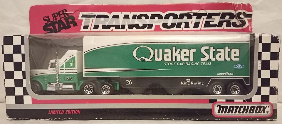 Matchbox SuperstarTransporters 1992 No CY 104 Quaker State Stock Car Racing Team - Image 1 of 4