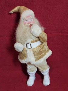 Vintage 50er Jahre Harold Gale Weihnachtsmann Gold Anzug Weihnachten 14" - Bild 1 von 12