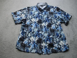 7Diamonds Shirt Mens 2XL Blue Monday Flowers Classic Fit 4-Way Stretch - Picture 1 of 10