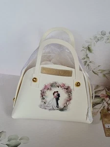 Klein Verpackung Gutschein Leder Geldgeschenk Handtasche Täschchen Hochzeit - Bild 1 von 2
