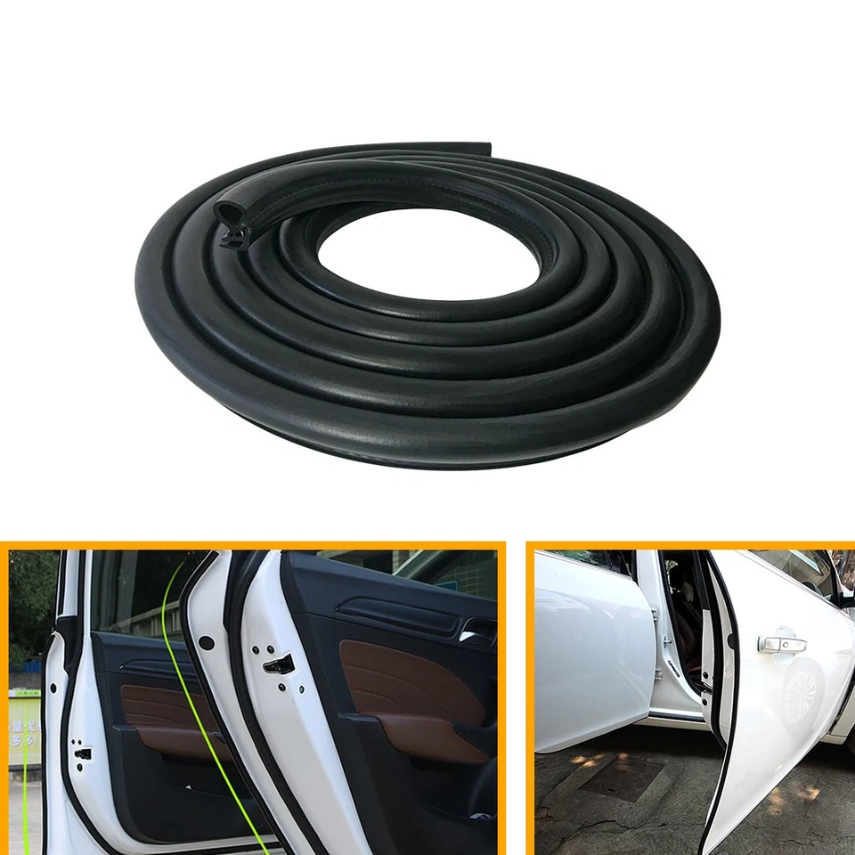 Sello de goma automático universal para puerta tira climática ventana maletero cerradura capó borde moldura Foto 1 de 4
