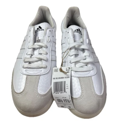 Raro Adidas Samba Vegano Blanco Velosamba Spin Cycle Zapatos GX1672 Hombres 10.5 3g Foto 1 de 4