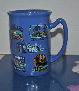 VTG NEW Souvenir 3D Mug Palmetto State SOUTH CAROLINA Icon - Picture 1 of 5