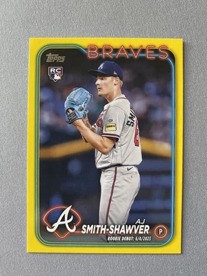 2024 Topps Update Yellow #US316 AJ Smith-Shawver RC  Rookie Card - Image 1 of 2