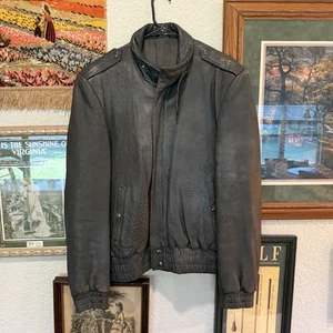 Vintage 60s RARE Scully Leatherwear California Grey Mens Designer Jacket Size 42 - Picture 1 of 8