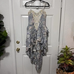 jessica mcclintock Vintage dress Bow Cottagecore Prairie Prom Sz 6 - Picture 1 of 10