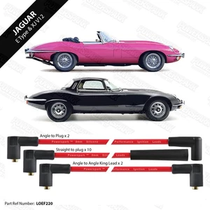 Jaguar V12 HT Leads Red 8mm Silicone E Type 2 Plus 2 or Convertible XJ Saloon - Picture 1 of 6