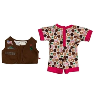 Build A Bear Girl Scout Smart Cookie Pyjama und Brownie Weste dünne Minzen Samoas - Bild 1 von 10