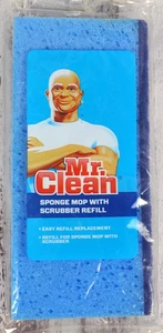 Mr Clean SPONGE MOP W/ SCRUBBER REFILL 8.25" x 3.75" New - Picture 1 of 2