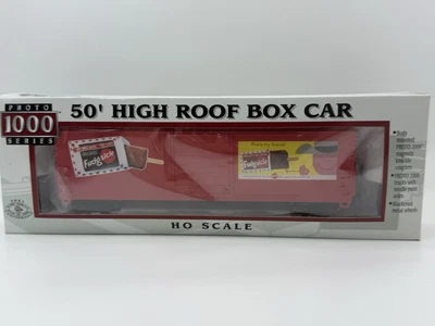 HO Proto 1000 Fudgsicle 50’ High Roof Boxcar – New Sealed – Advertising - Image 1 of 3