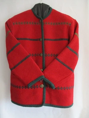 Women's Cardigan, Knitted Jumper, Round Neck, Wool, Red, Medium, 38" Chest - Image 1 of 4
