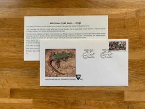 VENDA SOUTH AFRICA 1986 FDC + INSERT TRANSVAAL FLAT LIZARD ADDITIONAL DEFINITIVE - Picture 1 of 1