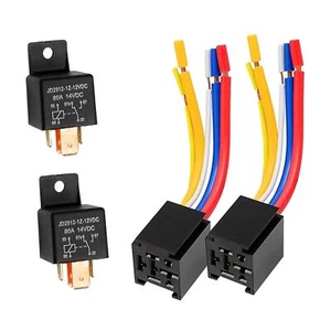 Car Relay with Harness, Jd2912-1Z-12VDC 80A 12V 5 Pin 5 Wire Heavy Duty, High - Picture 1 of 3