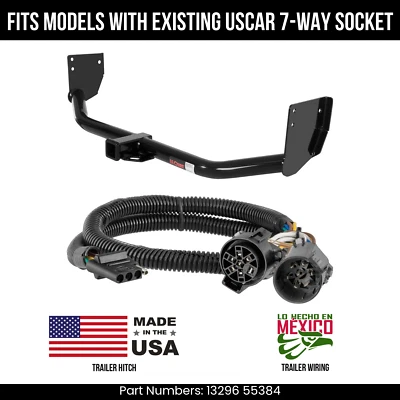 Enganche de remolque para Chrysler Aspen 07-09 con cableado de 4 pines apto para enchufe USCAR Curt 6 k Foto 1 de 4