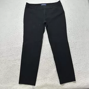 Old Navy Pixie Women's 8 Regular Midrise Flat Front Skinny Chino Pants Black - Picture 1 of 13