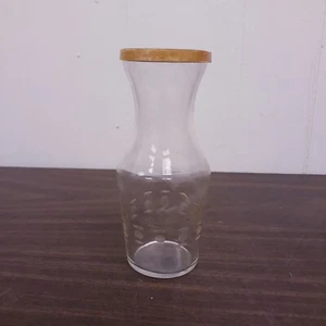 Vintage Salad Dressing Bottle Water/Oil Glass with lid clear free shipping - Picture 1 of 9