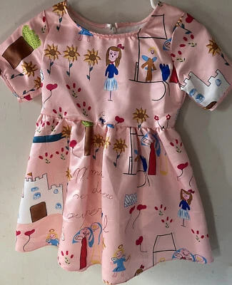 Alta Calidad-talla 8/10-vestido-castillo-ángeles-globos rojos-girasoles-corazones Foto 1 de 4