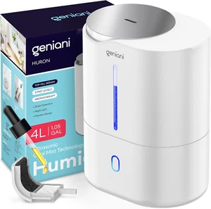 Top Fill Humidifier with Essential Oil Diffuser 4L for Home, Baby, Bedroom, Larg - Picture 1 of 12