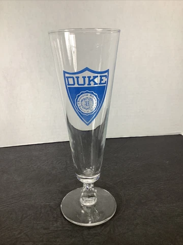 Duke University®  Tall Pilsner Beer Glass With School Logo~12 oz Cover
