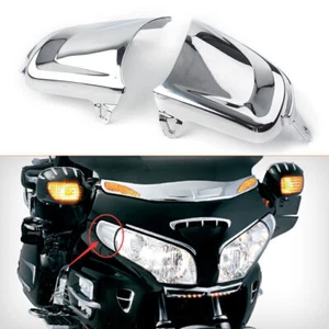 Chrome Motorcycle Fairing Headlight Cover Trim FOR Honda Goldwing GL 1800 '01-11 - Picture 1 of 11