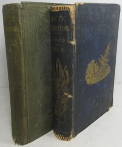 2-Vol Set 1st ED "Arctic Explorations" Elisha Kent Kane 1856 John Franklin MAP - Picture 1 of 13