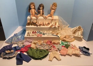 Vintage 8" Tall Hard Plastic Walking Dolls Parts Repair Clothes/Accessories Read - Picture 1 of 24