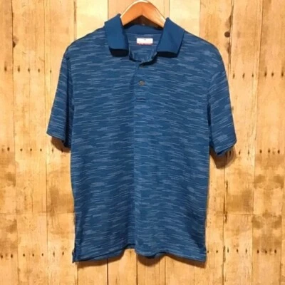 Grand Slam Sz XL Blue Striped Athletic Polo - Image 1 of 4