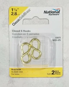 NATIONAL N121-475, 1 1/8" CLOSED S HOOKS, 2 PCS (X12182-2*K) - Picture 1 of 2