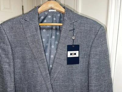 NWT Joseph Abboud Heritage Mens Gray Reda Linen/Wool Sport Coat Sz 40R - Image 1 of 4