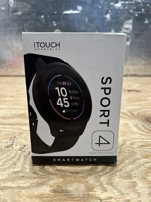 iTouch Sport4 Smartwatch Fitness Heart Rate,Custom Face bluetooth 7801 BoxDamage - Image 1 of 4