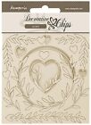3 Pack Stamperia Decorative Chips 5.5"X5.5"-Romance Forever Hearts SCB200