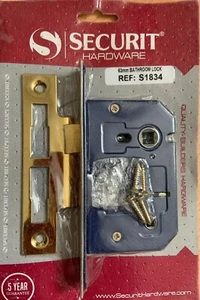 Serratura bagno sashlock nichel o ottone 63 mm e 76 mm - Foto 1 di 2