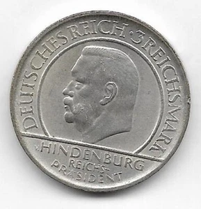 3 Reichsmark 1929 Verfassung , Silber Münze Waimarer Republik , H1 - Bild 1 von 2