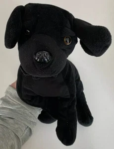 Black Rinco Plush Puppy Dog Stuffed Animal Soft Toy Pink Collar - Picture 1 of 5