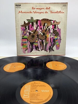 lo mejor del MARIACHI VARGAS DE TECALITLAN (RCA 3x VINYL LP MEXICO) EX scarce! - Image 1 of 4